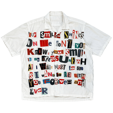 Junya Watanabe Poem Hawaiian Shirt Junya Watanabe Ransom Note Poem Shirt Gifts For Fans