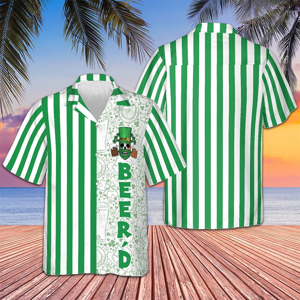 Beer'd Happy Saint Patrick's Day Hawaiian Shirt Cool Summer Shirts Best Gifts For Beer Lovers