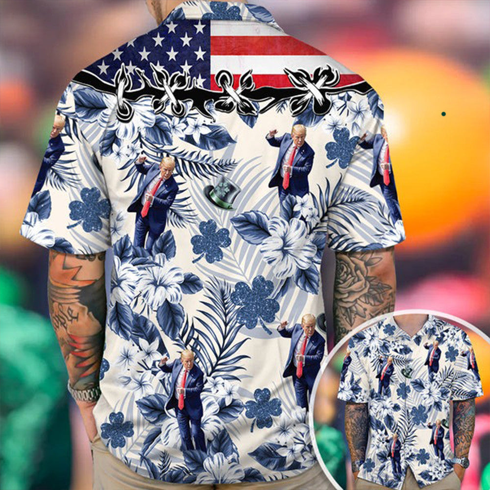 2026 Dancing St. Patrick's Day Hawaiian Shirt Make St. Patrick's Day Great Again Shirt Gifts