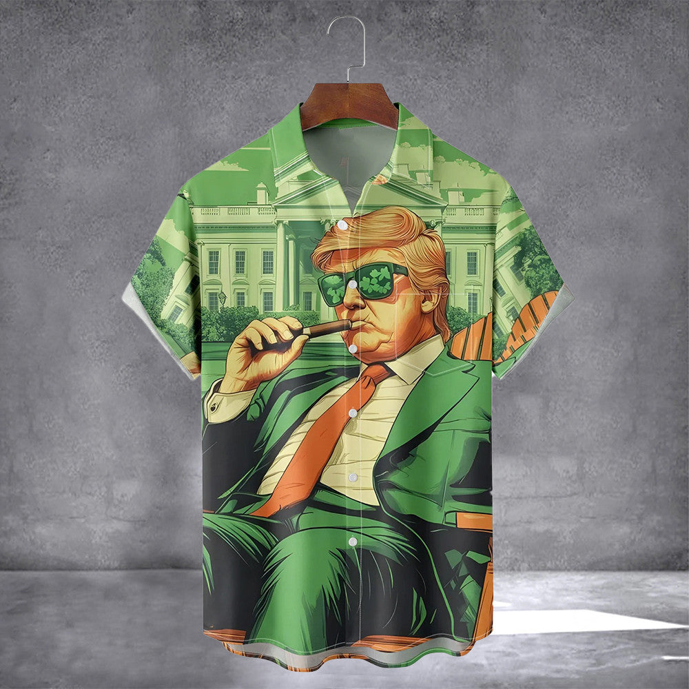 Shamrock 2026 Hawaiian Shirt With Pocket St Patrick's Day Shirt Gifts For Brother