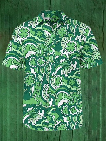 St Patrick's Day Button Up Shirt St Patty’s Outfits Irish Holiday Apparel Gifts For Men