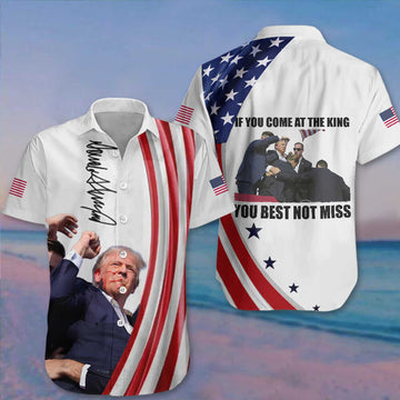 If You Come At The King You Best Not Miss 2026 Shooting Hawaiian Shirt 2026 2026 Merch