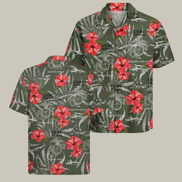 USMC 250th Anniversary Hawaiian Shirt Semper Fidelis Veteran Merch Unique Usmc Gifts