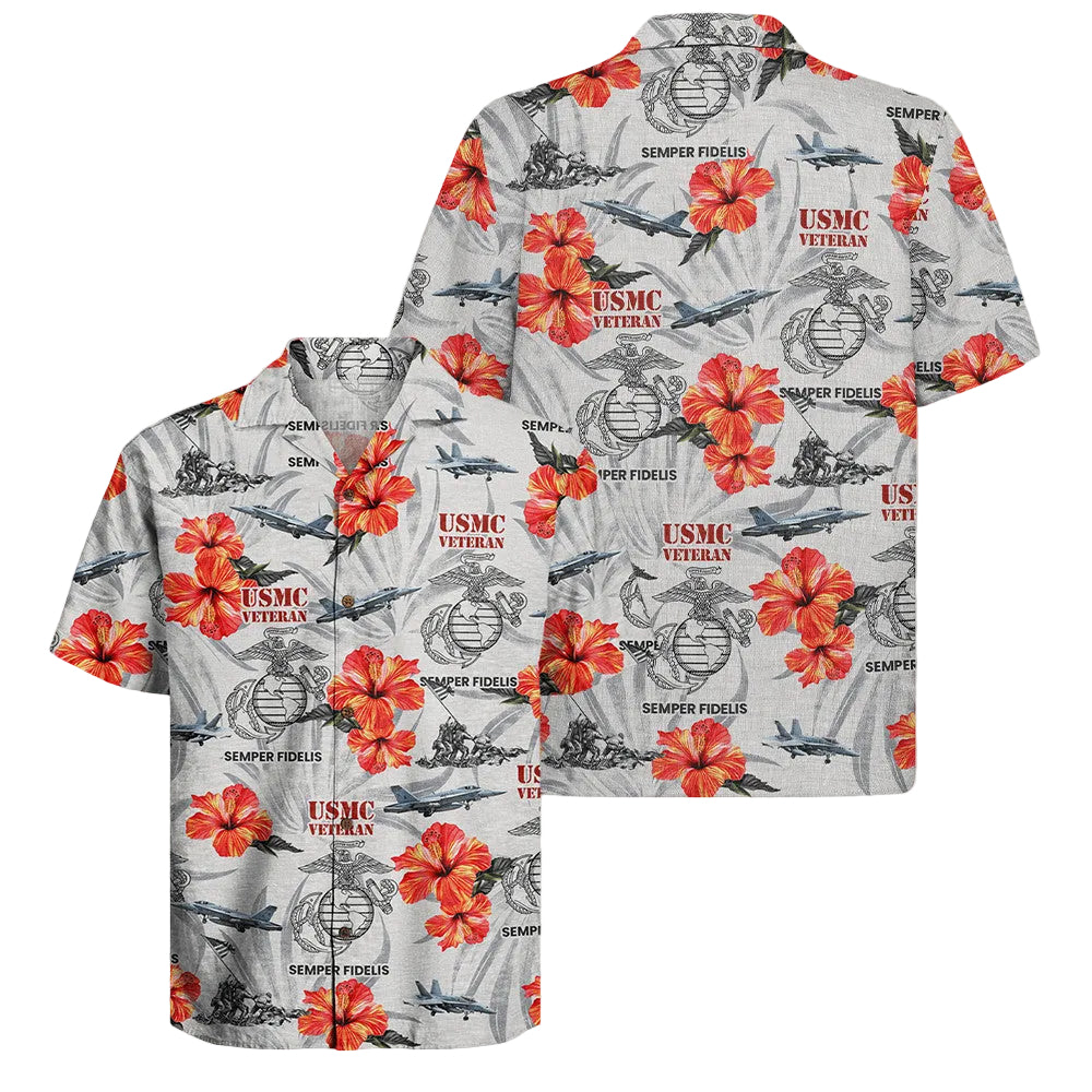 USMC 250th Anniversary Hawaiian Shirt Marines Pay The Price Veteran Merch Gifts For Him