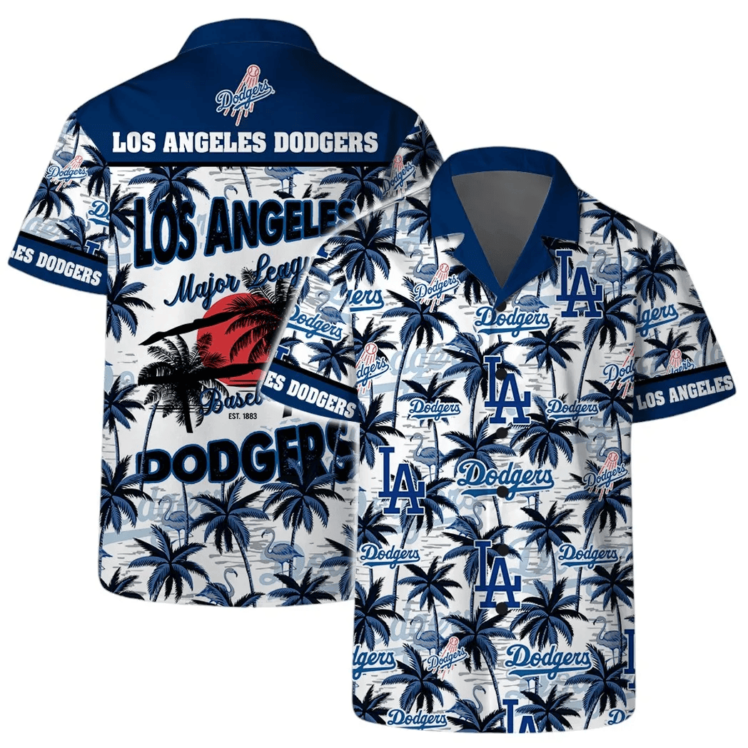 LA Los Angeles Dodgers Hawaiian Shirt Baseball Palms Aloha Shirt Unique Gifts For Fans