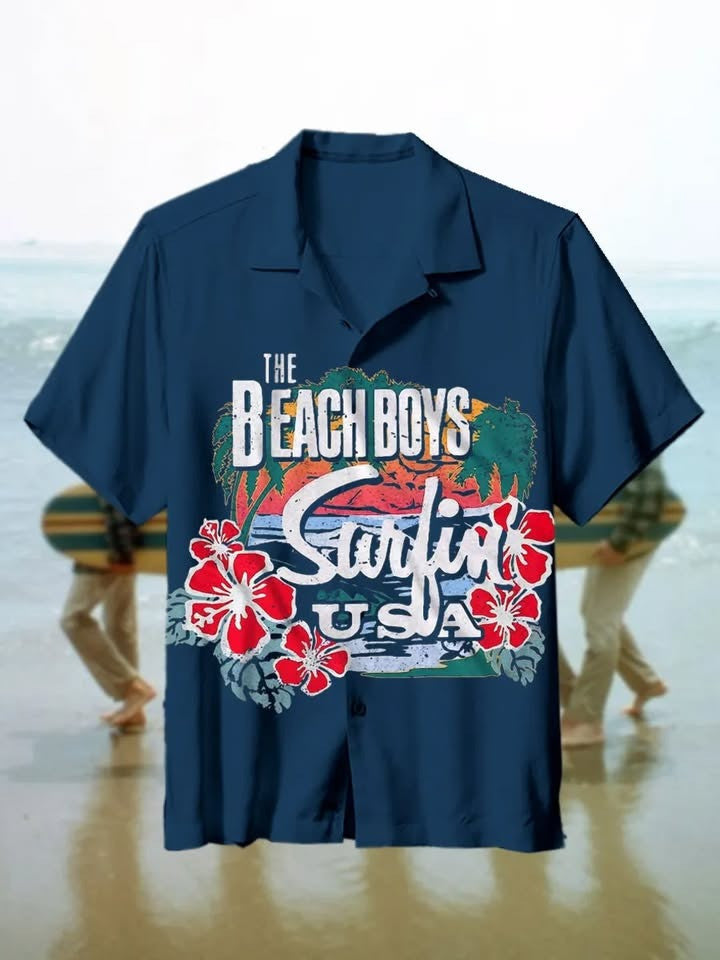 The Beach Boys Surfin' USA RIP Brian Wilson Hawaiian Shirt In Memory Of Legend Fan Gifts