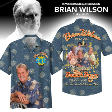 RIP Brian Wilson Smile Hawaiian Shirt The Beach Boys Thank You For Beautiful Summer Days