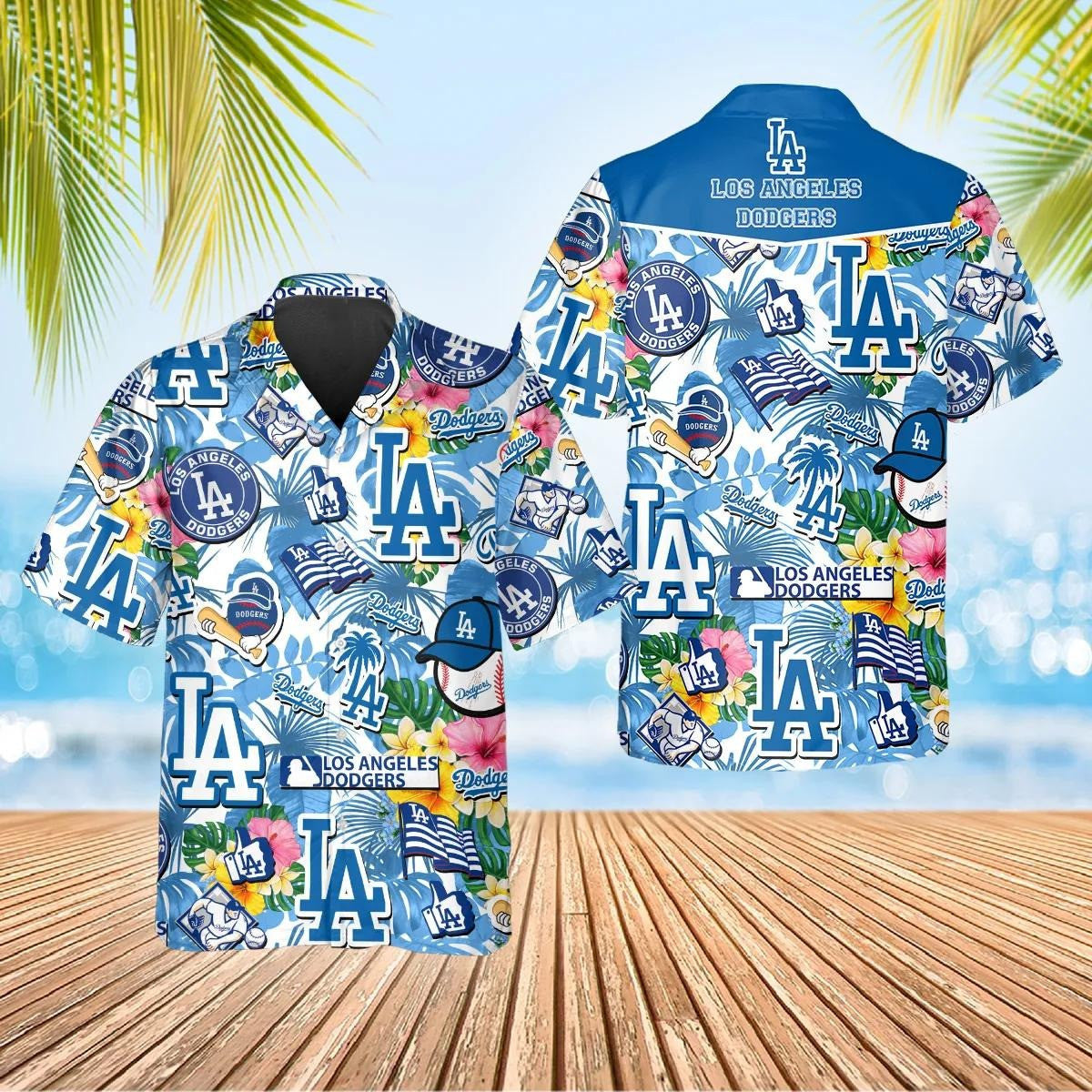 LA Los Angeles Dodgers Hawaiian Shirt Tropical Aloha Shirt Baseball Dodger Game Gifts