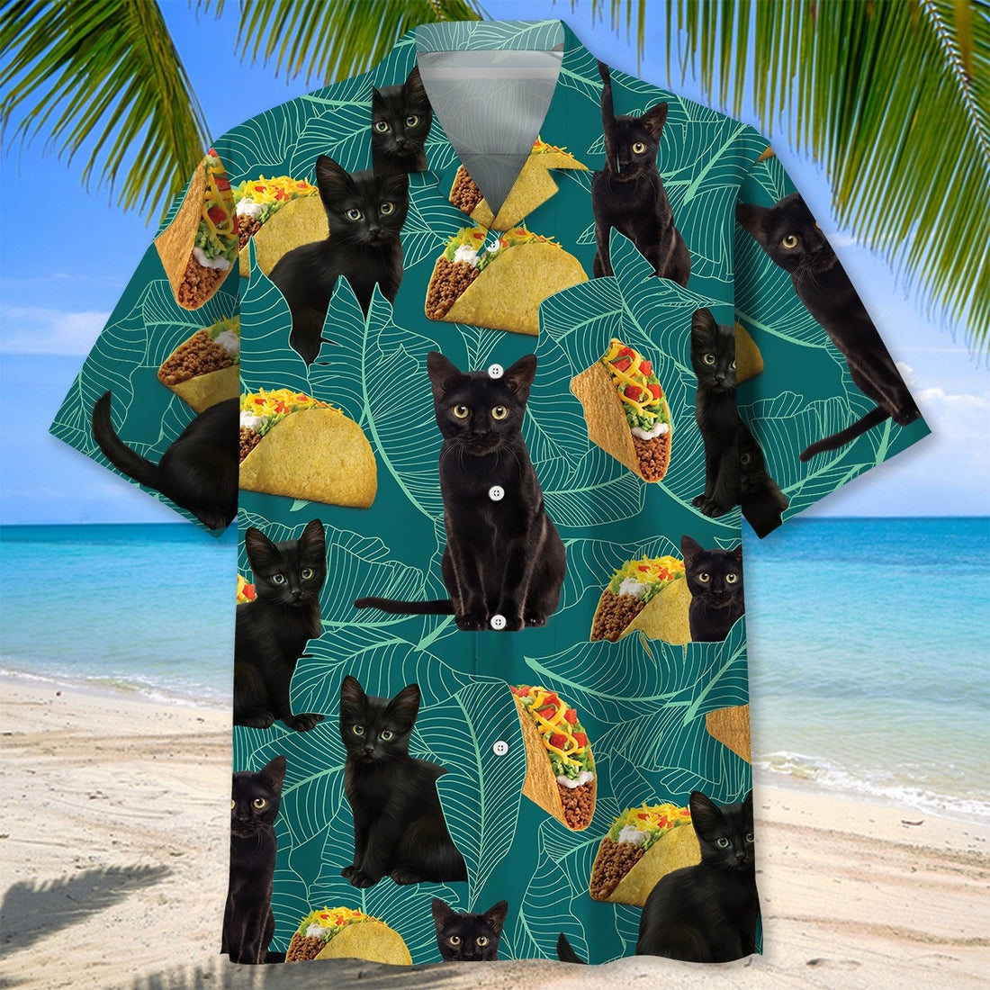Black Cat Food Hawaiian Shirt Taco Bell Aloha Shirt Unique Father's Day Gifts