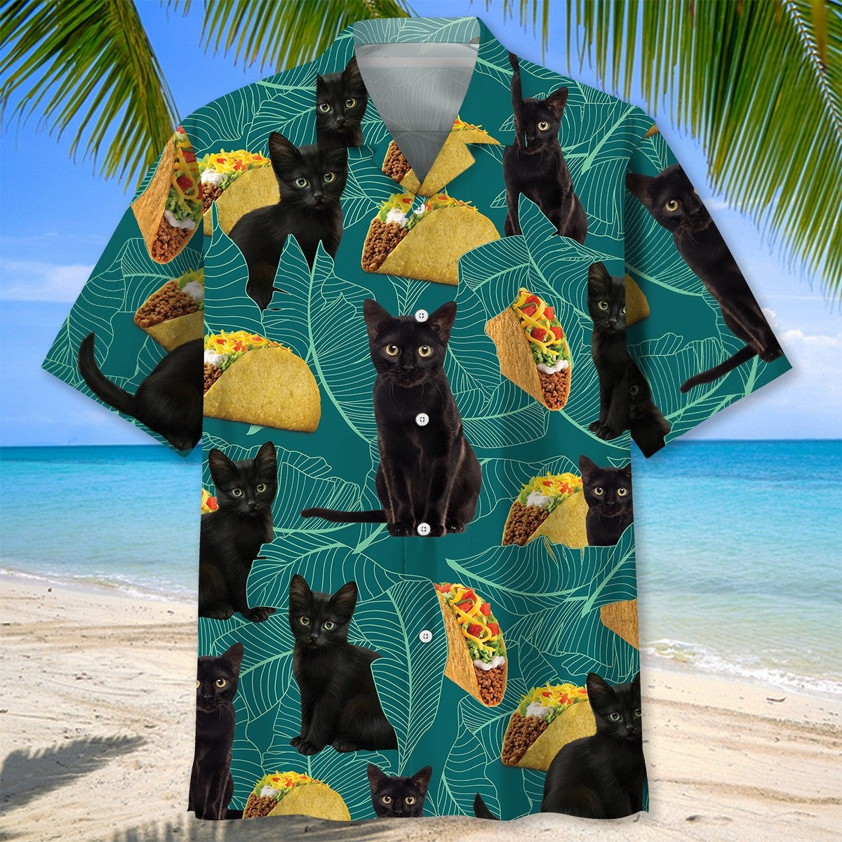 Black Cat Food Hawaiian Shirt Taco Bell Aloha Shirt Unique Father's Day Gifts