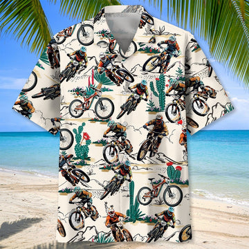 Desert Mountain Bike Racing Hawaiian Shirt Best Father's Day Gifts For Husband