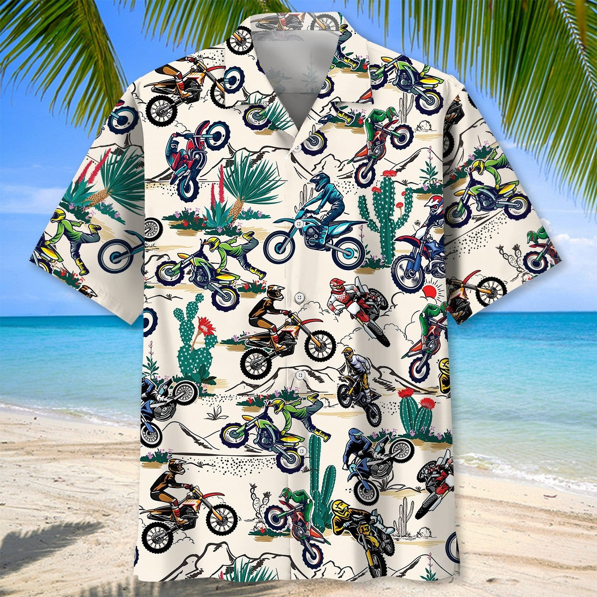 Desert Mountain Dirt Bike Racing Hawaiian Shirt Unique Rider Clothing Father's Day Gifts