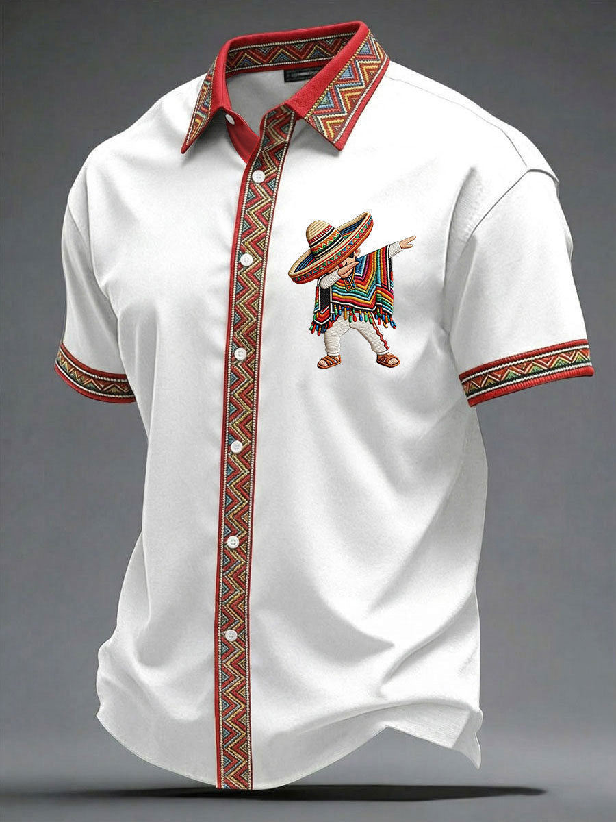 Cinco De Mayo Floral Fiesta Button Shirt Mexican Dabbing Merch Gift For Tequila