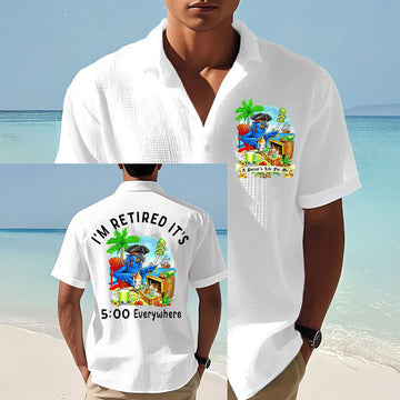 Parrot I'm Retired It's 5 O'Clock Everywhere Hawaiian Shirt Margaritaville Clothing