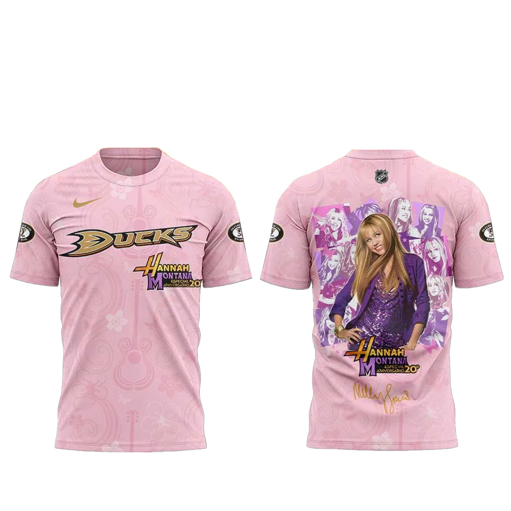 Anaheim Ducks x Hannah Montana 20th Anniversary Shirt
