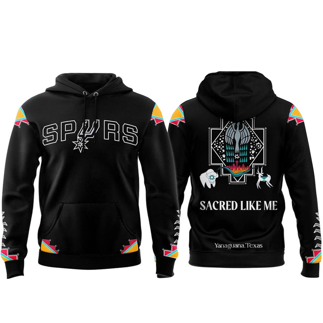 San Antonio Spurs 2026 Native American Heritage Sacred Like Me Hoodie