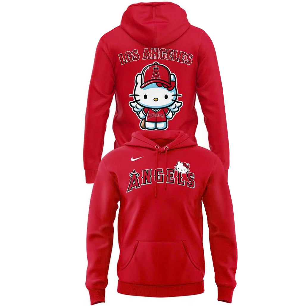 Los Angeles Angels 2026 Hello Kitty x City Connect All Red 2026 Hoodie