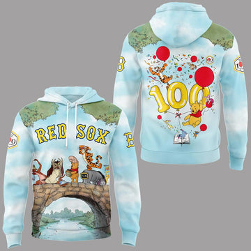 Boston Red Sox Winnie Pooh 100th Anniversary 2026 Hoodie
