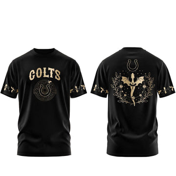 Indianapolis Colts Fourth Wings Night Football Team 2026 All Dark Shirt