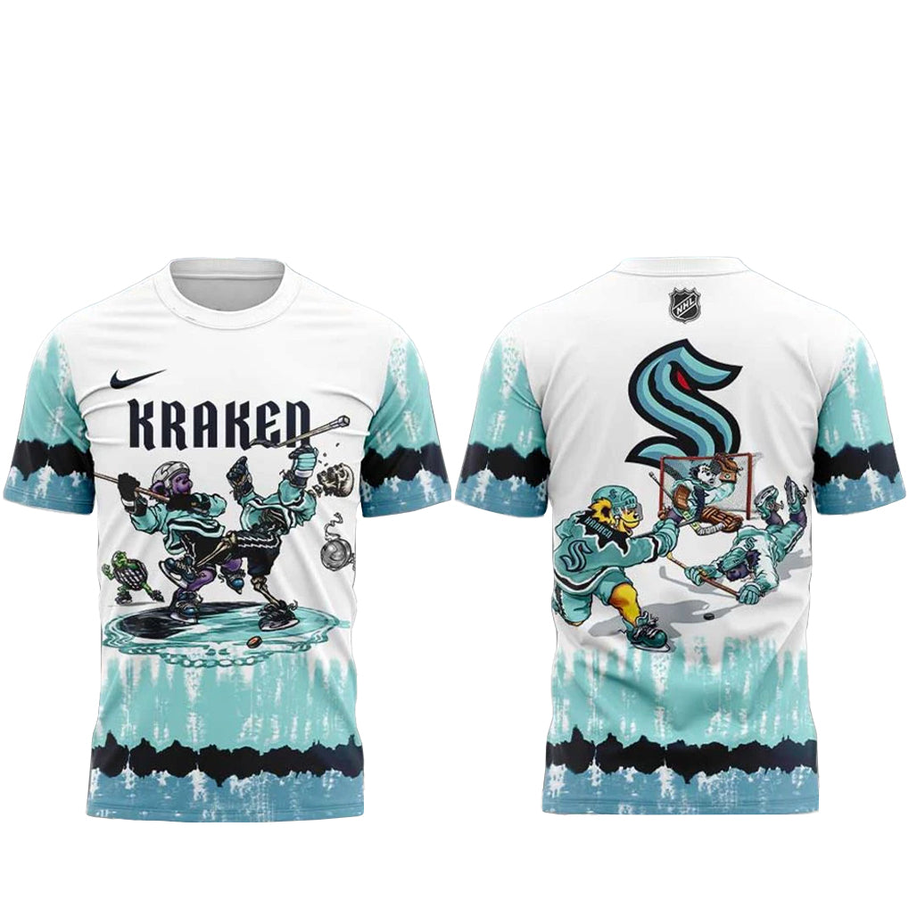 Seattle Kraken Grateful Dead Tie Dye Shirt