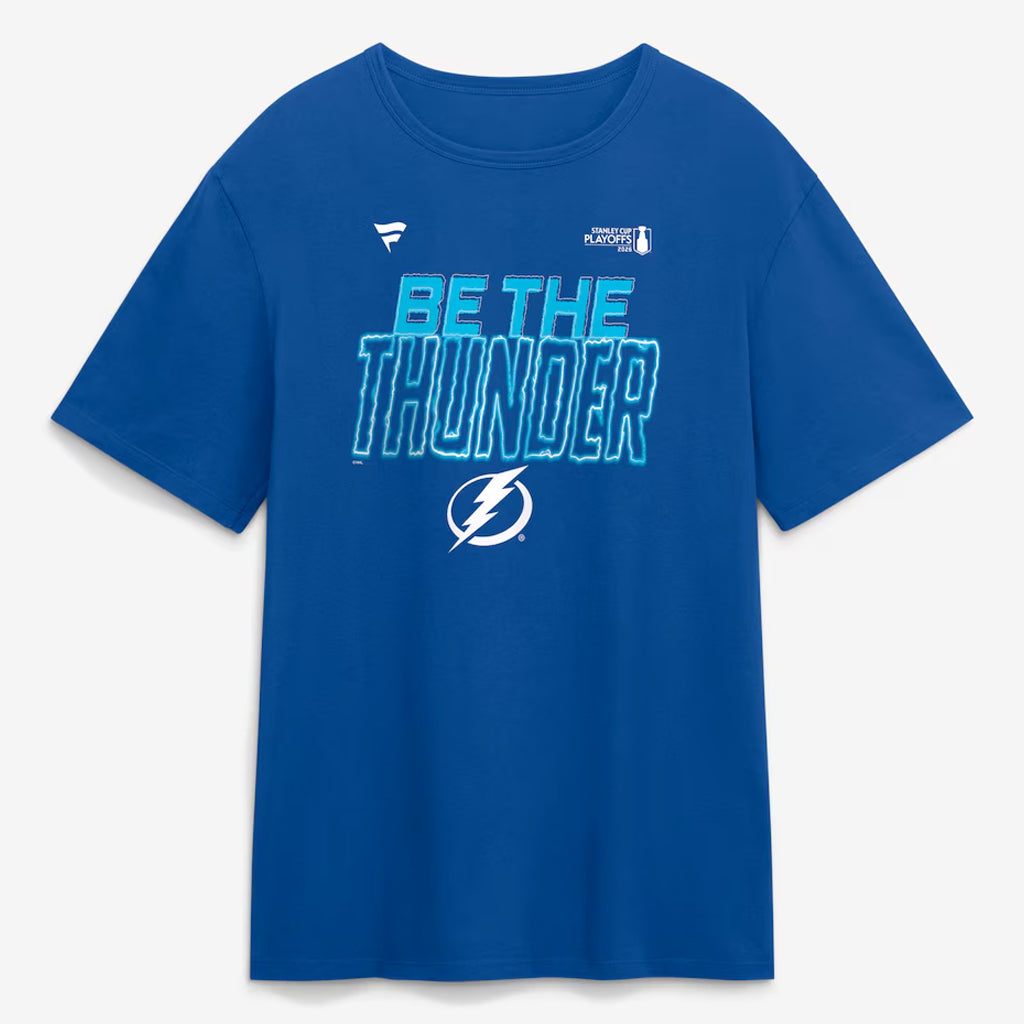 Tampa Bay Lightning Blue 2026 Stanley Cup Playoffs Hometown Slogan Be The Thunder T-Shirt