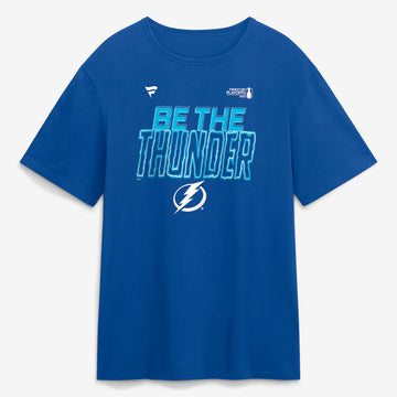 Tampa Bay Lightning Blue 2026 Stanley Cup Playoffs Hometown Slogan Be The Thunder T-Shirt