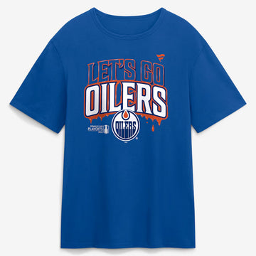Edmonton Oilers Royal 2026 Stanley Cup Playoffs Hometown Slogan Let Go Oilers T-Shirt