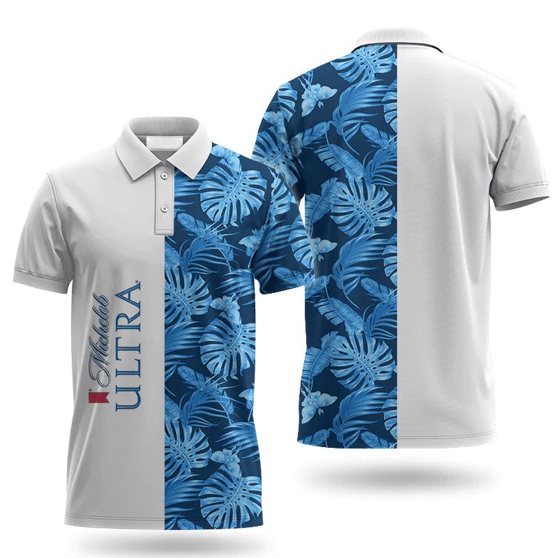 Michelob Ultra Swiss Cheese Leaf Polo Shirt