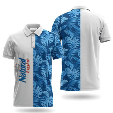 Natural Light Swiss Cheese Leaf Polo Shirt