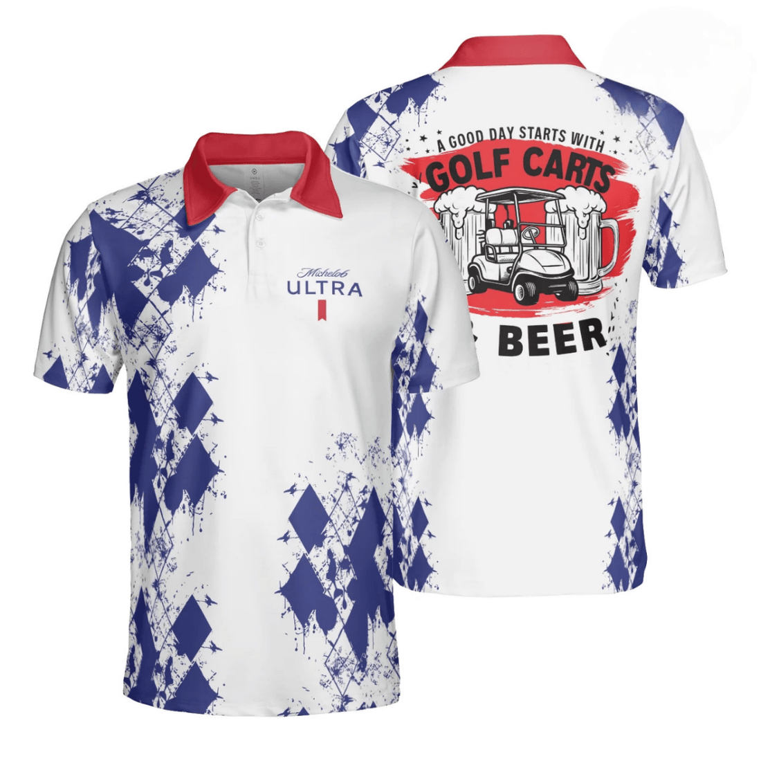 Michelob Ultra Golf Carts Polo Shirt