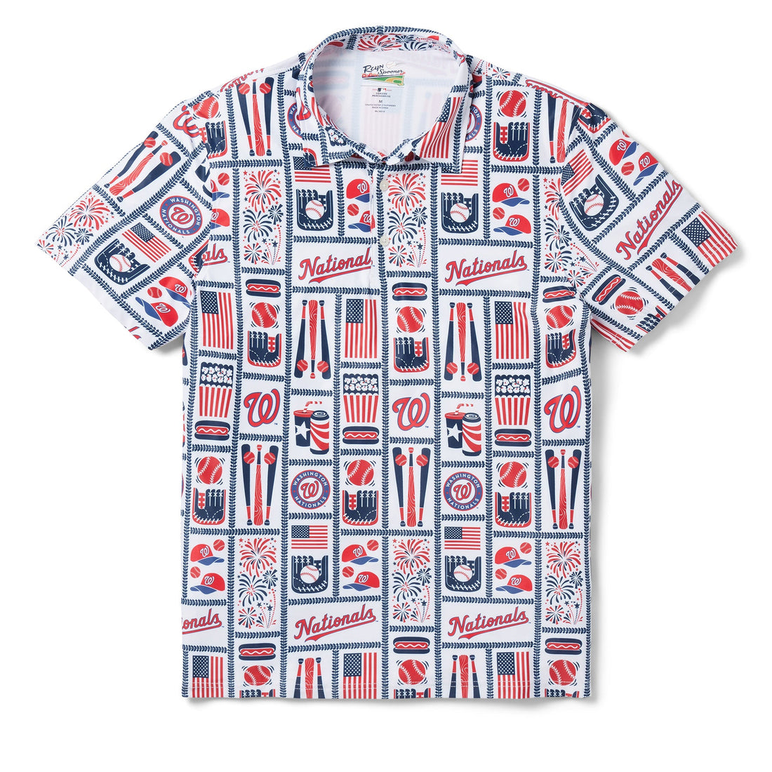 WASHINGTON NATIONALS AMERICANA PERFORMANCE POLO