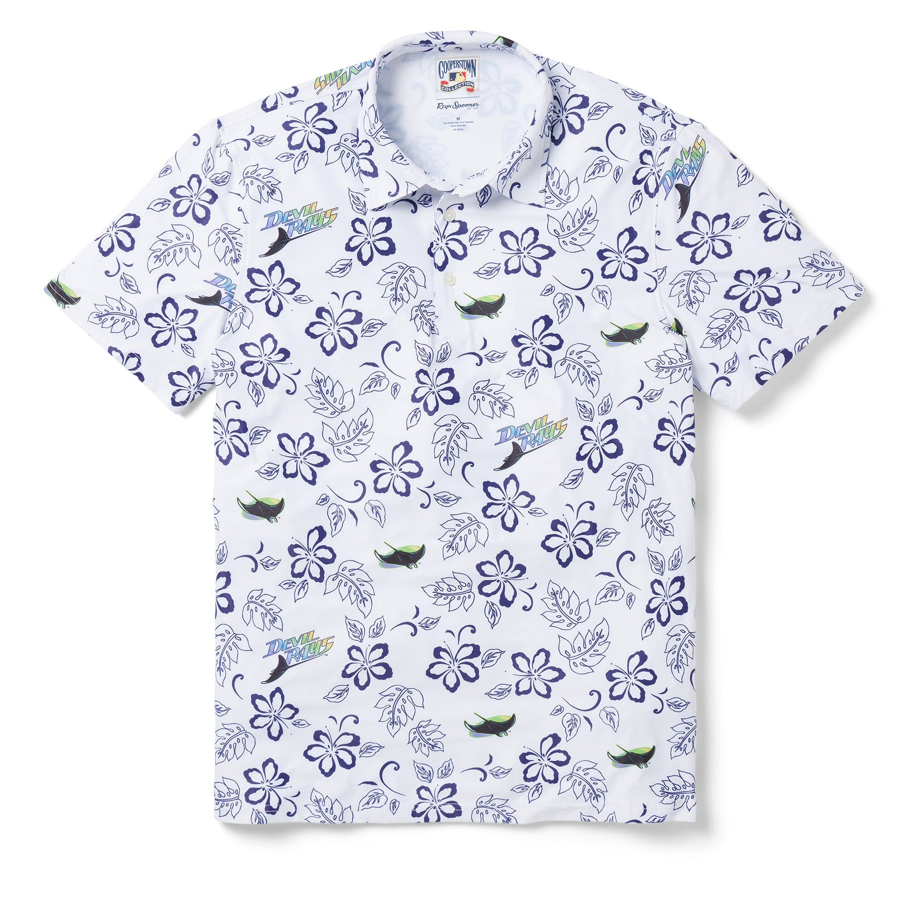TAMPA BAY DEVIL RAYS COOPERSTOWN PERFORMANCE POLO