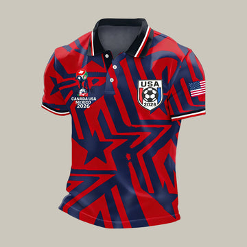 USA FIFA World Cup 2026 Polo Shirt American Flag Shirt Gift For Game Day