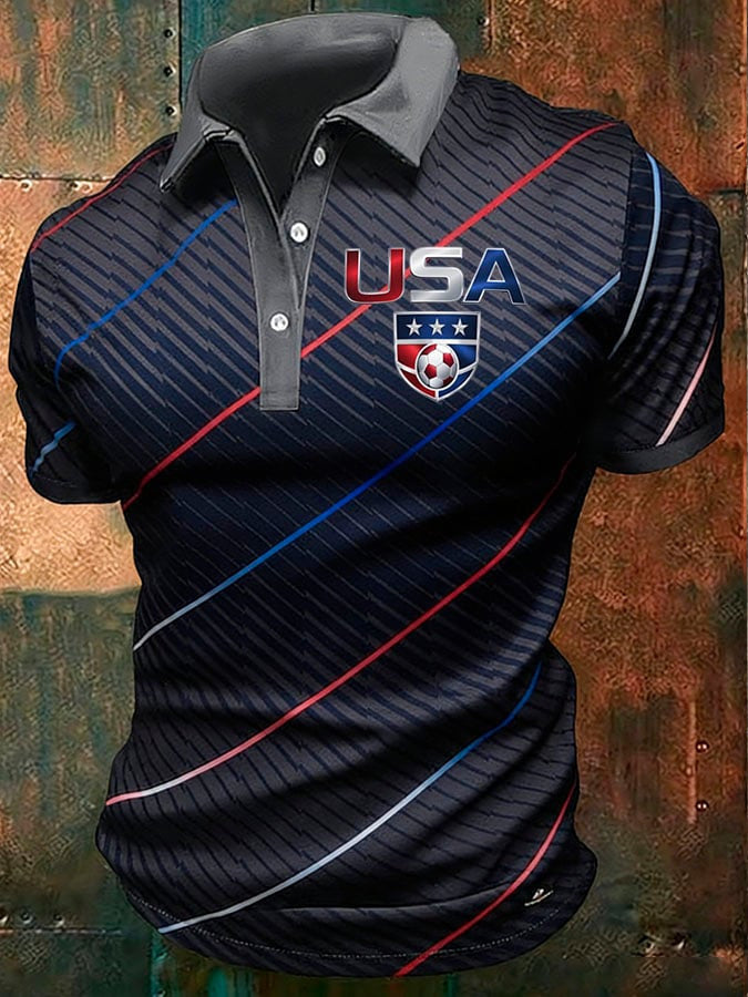 USA 2026 World Cup Polo Shirt Mens Game Day Apparel Football Gifts For Team USA Supporter