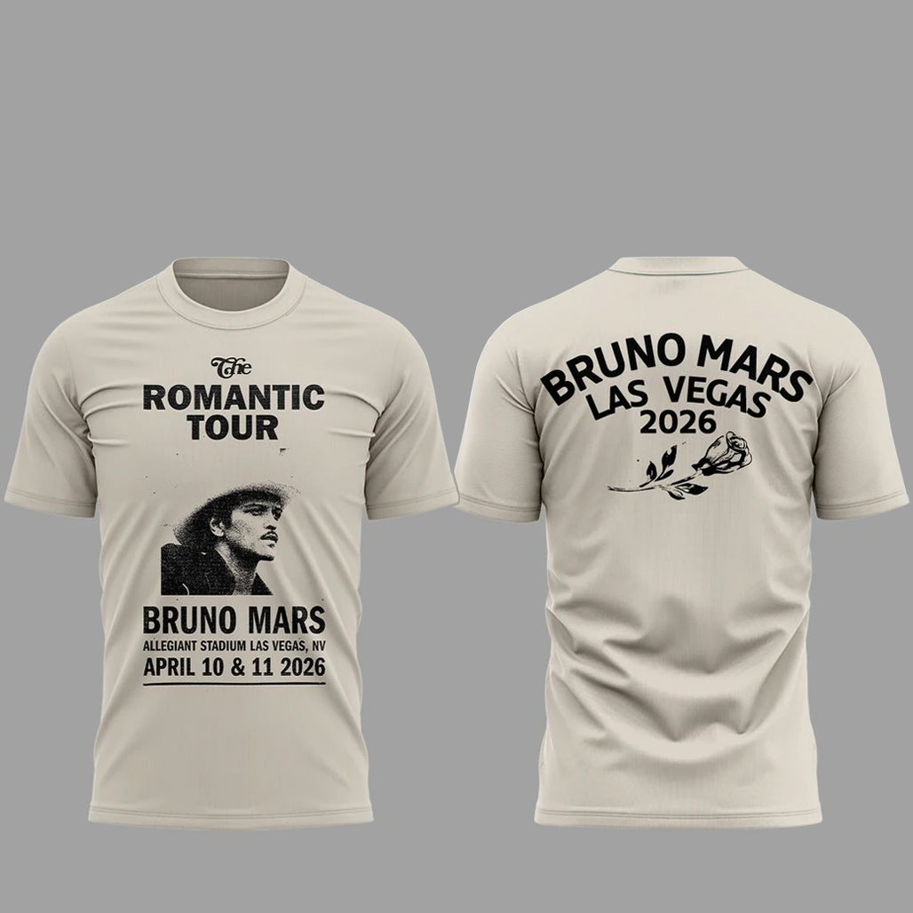 Bruno Mars The Romantic Tour Las Vegas 2026 Shirt