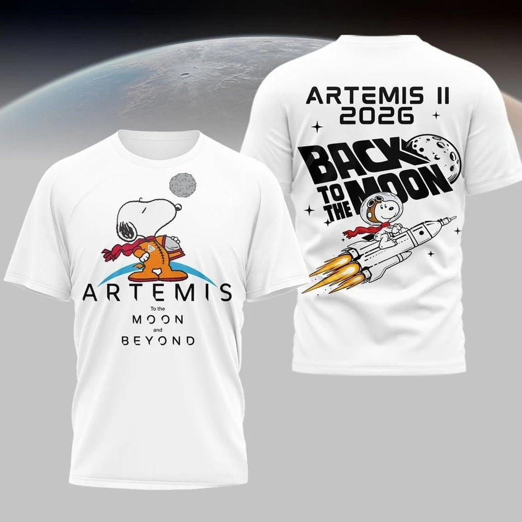 Snoopy x Artemis II 2026 Back To The Moon Shirt