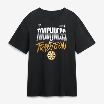 Boston Bruins Black 2026 Stanley Cup Playoffs Slogan Toughness Is Tradition T-Shirt