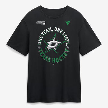 Dallas Stars Black 2026 Stanley Cup Playoffs Slogan One Team One State Texas Hockey T-Shirt