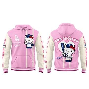 Los Angeles Dodgers x Hello Kitty 2026 Pink Hoodie