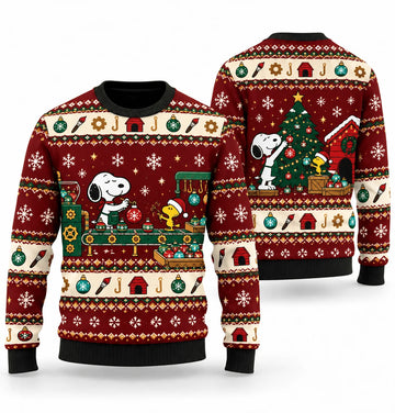 Snoopy Ornament Factory Ugly Christmas Sweater