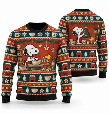 Snoopy Christmas Pottery Studio Ugly Christmas Sweater
