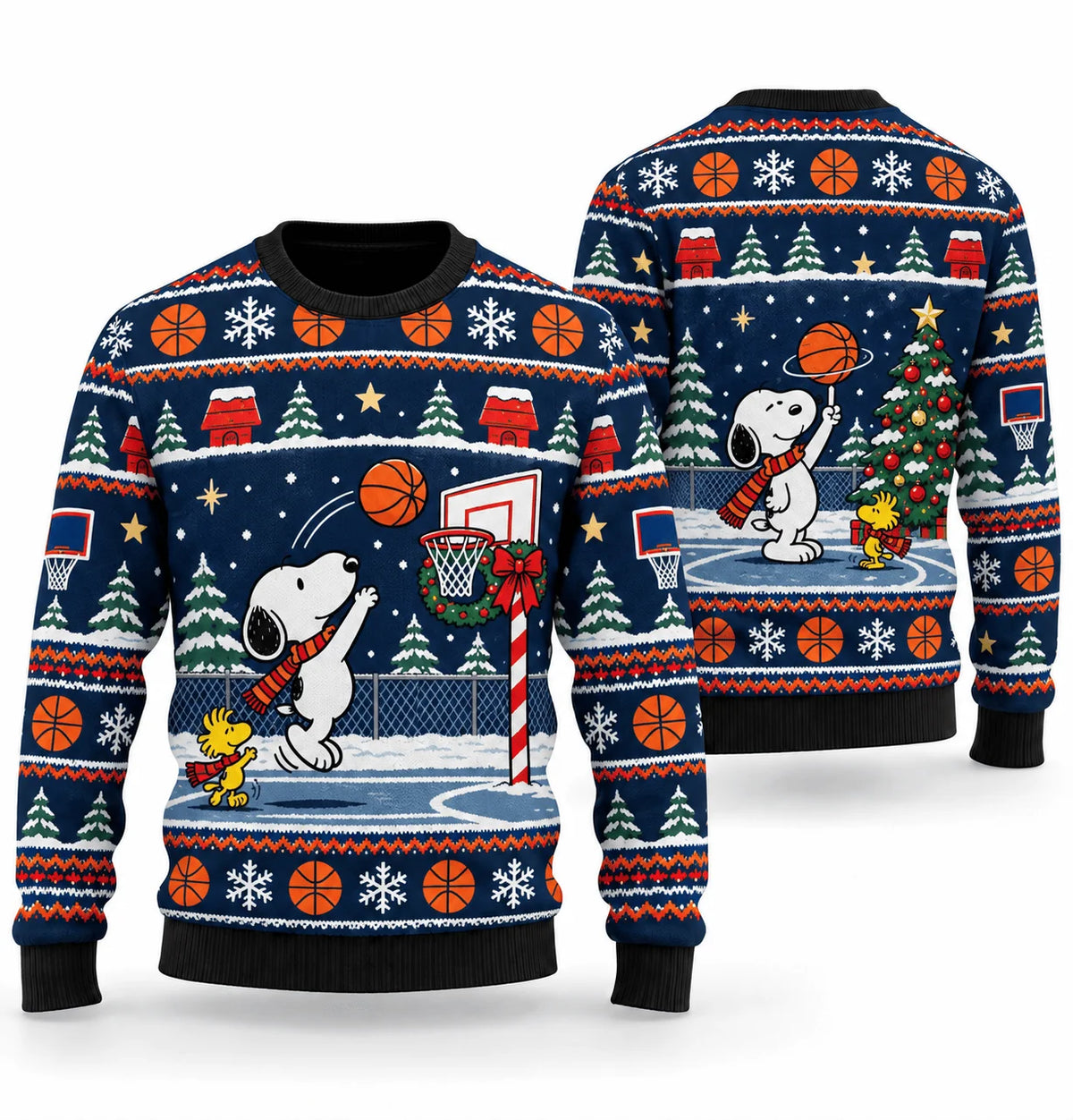 Snoopy Holiday Basketball Ugly Christmas Sweater