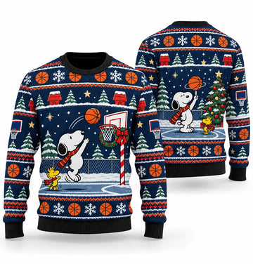 Snoopy Holiday Basketball Ugly Christmas Sweater