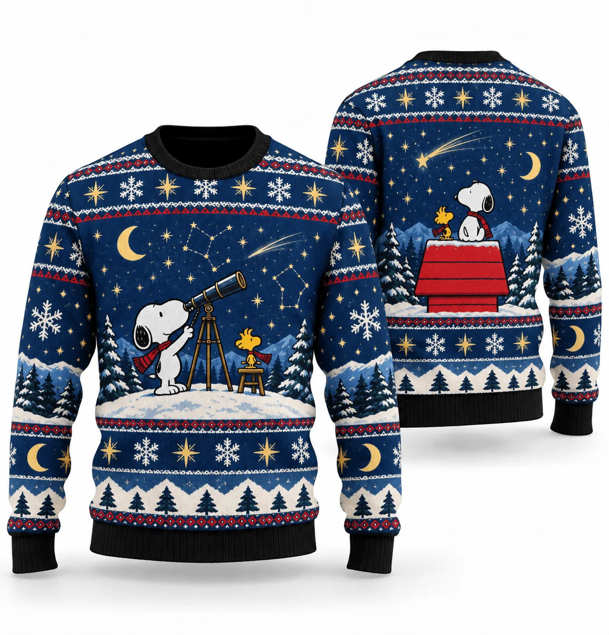 Snoopy Christmas Stargazing Ugly Christmas Sweater