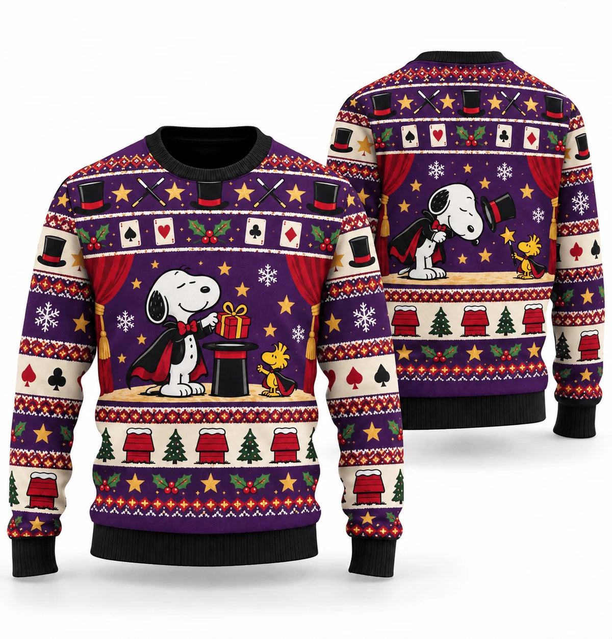 Snoopy Christmas Magic Show Ugly Christmas Sweater