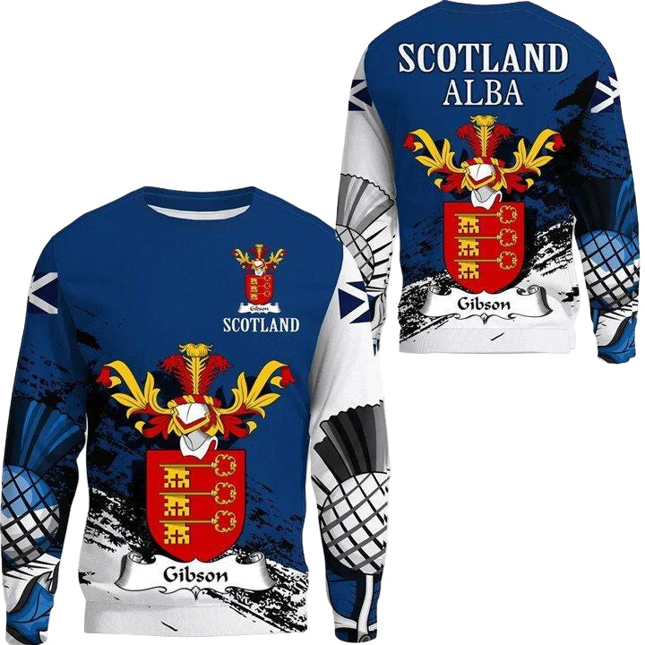 Gibson Scottish Family Crest Scotland Special Sweater A7 ? Usalast