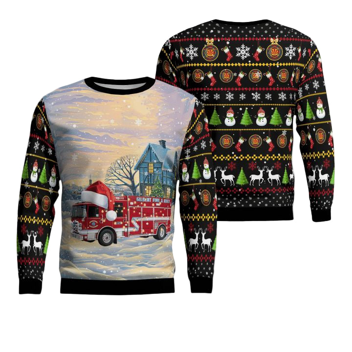 Gilbert Arizona Gilbert Fire Department Christmas Sweater 3D ? Usalast