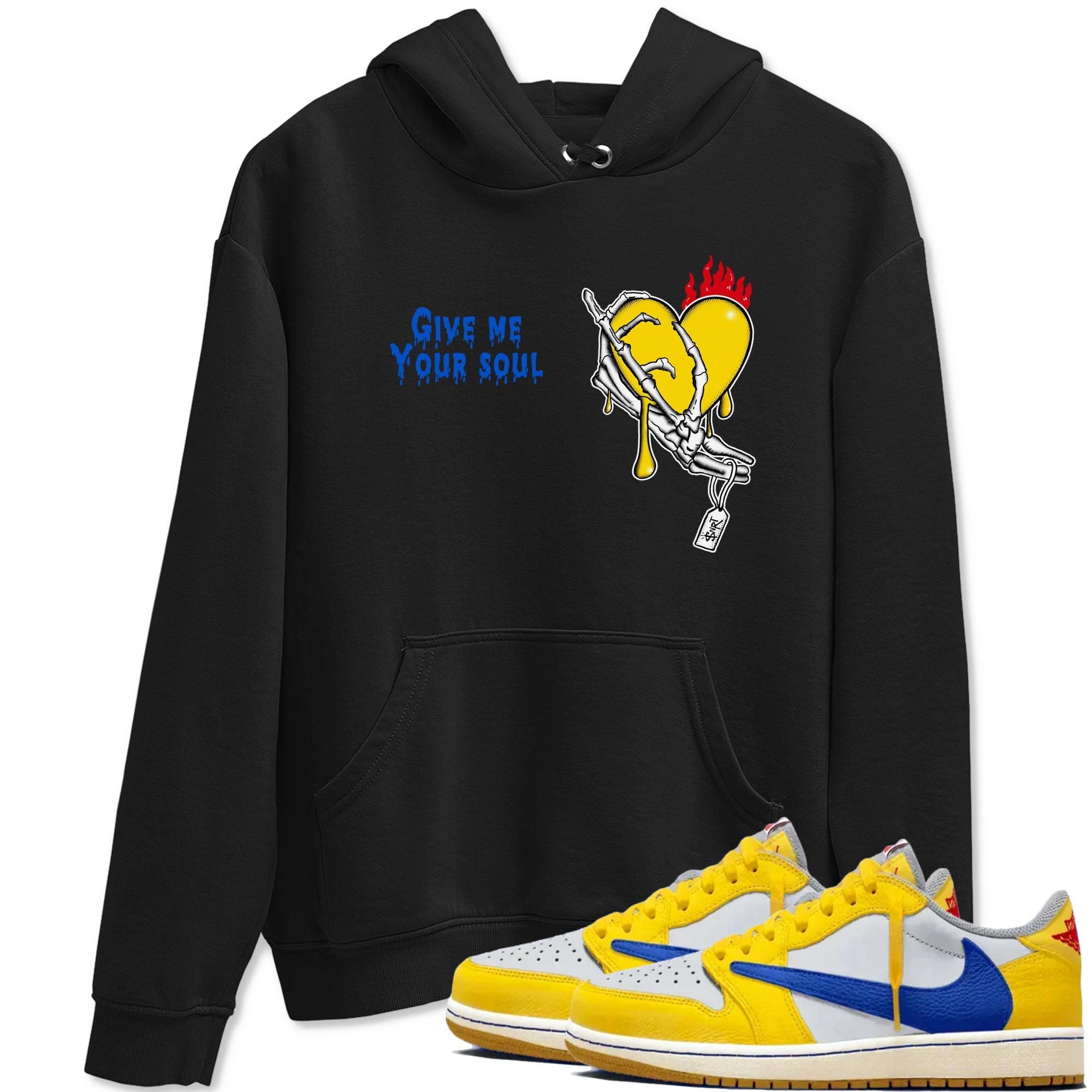 Give Me Your Soul Sneaker Tees - Air Jordan 1 Travis Scott Canary