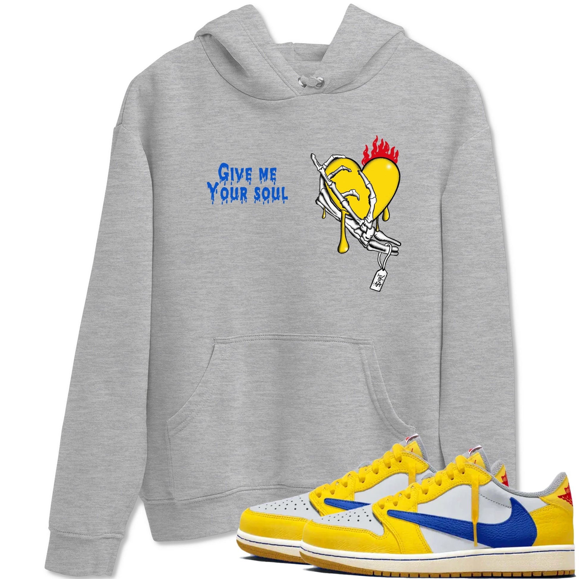 Give Me Your Soul Sneaker Tees - Air Jordan 1 Travis Scott Canary