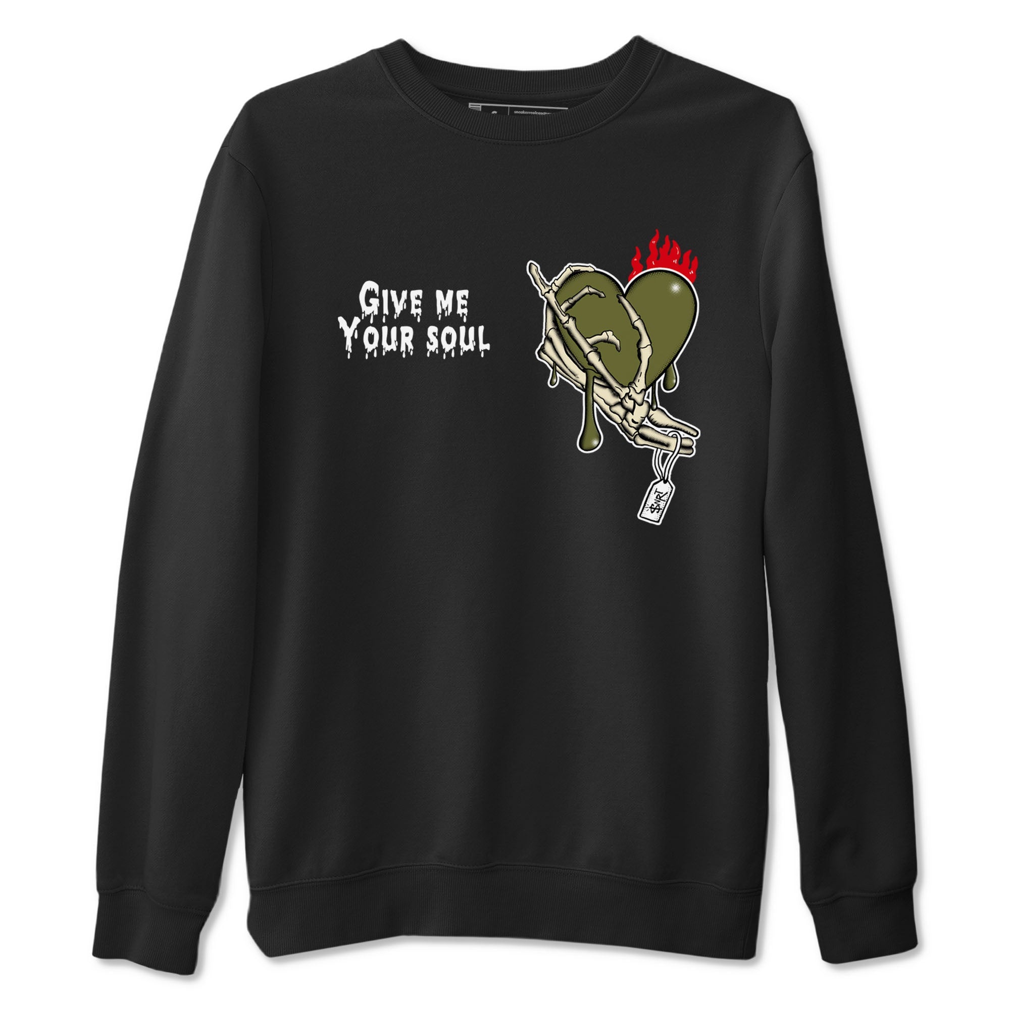 Give Me Your Soul Sneaker Tees - Air Jordan 1 Travis Scott Medium Olive
